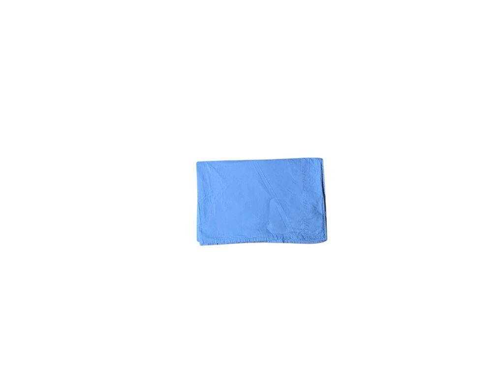Ikea Dvala Twin Size Flat Sheet Solid Blue Color 100% Cotton Bedding